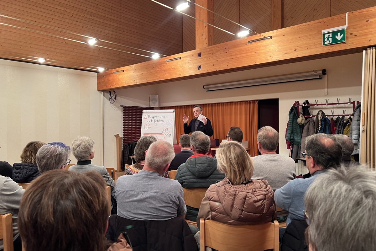 Jost Meier tourte für seine Initiative durch die Dörfer. Abschluss war am 28. Januar in Adlikon.