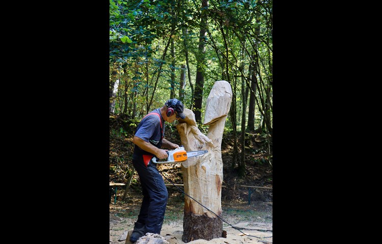 Zum Beispiel den von Felix Meisterhans aus Flaach, der eine Holzskulptur fräste.