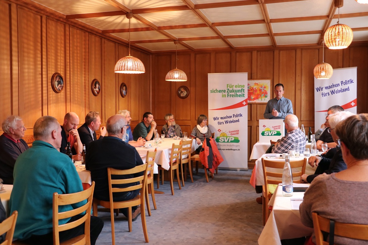 Im Restaurant Obermühle referierte Martin Maletinsky über die Gründe