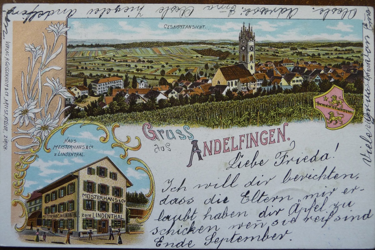 Private Postkarte von 1902 – Haus Meisterhans zum Lindenthal