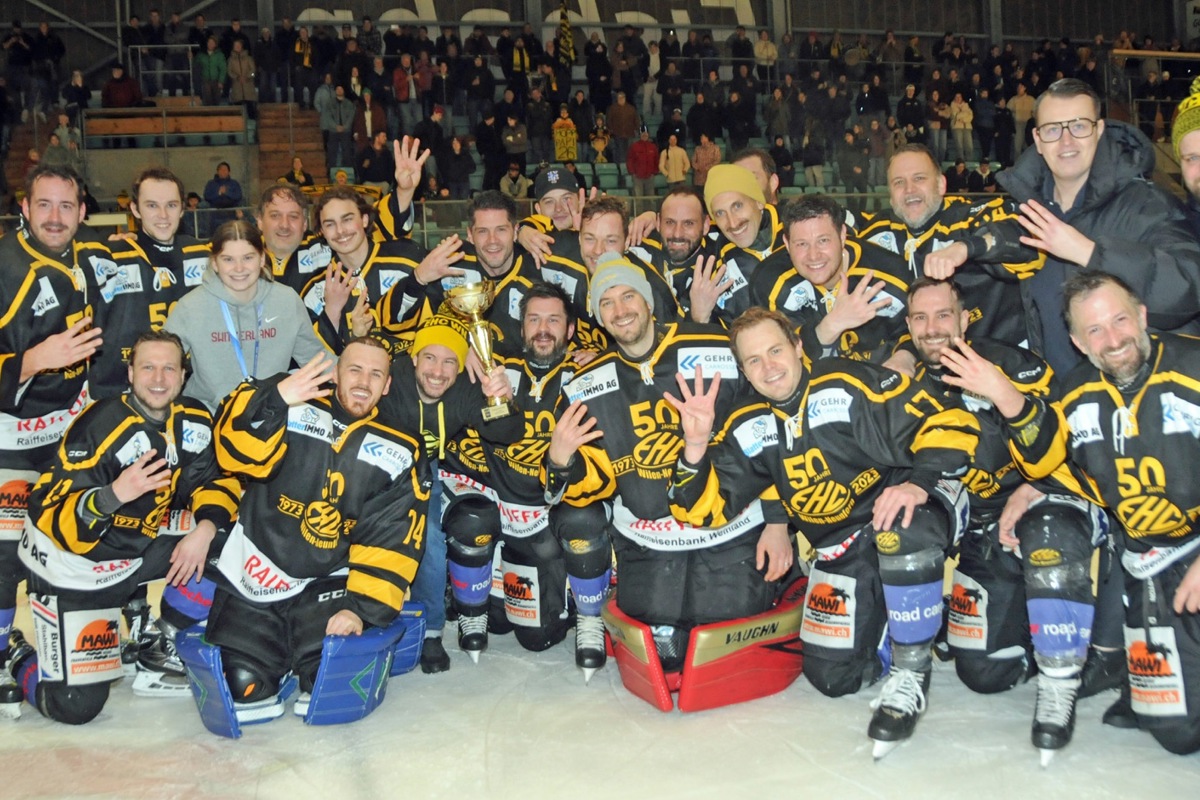2022, 2023, 2024, 2026: Zum vierten Mal in den letzten fünf Jahren sicherte sich der EHC Wilen-Neunforn den Meistertitel in der 3. Liga Ostschweiz.