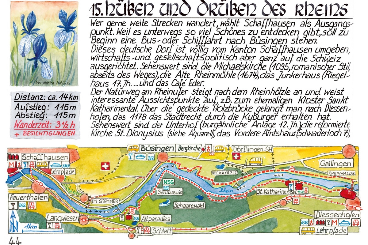 Eine von 25 Wanderungen im Weinland und der Region Schaffhausen. Die Fortsetzung finden Sie weiter unten.