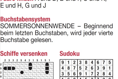 Ausgabe vom Dienstag, 26. August.