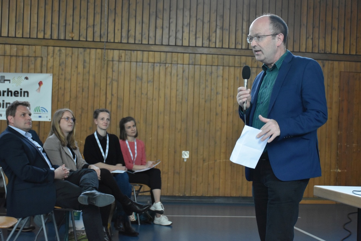 Der Rheinauer Gemeindepräsident Andreas Jenni erläuterte seine Visionen zum grenzüberschreitenden Keltenweg. Dominic Böhler (Bürgermeister von Jestetten)