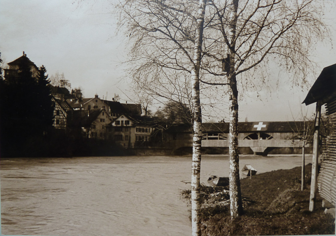 1403 9 1944 2 Brücke Mit Schweizer Kreuz 1944 Heimatkundliches Archiv