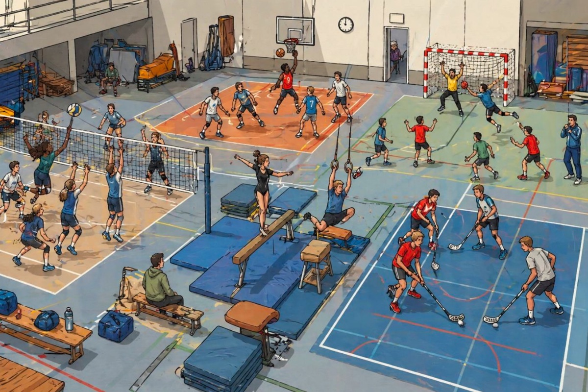 Sporthallen werden vielfältig genutzt, der verfügbare Platz ist aber knapp.