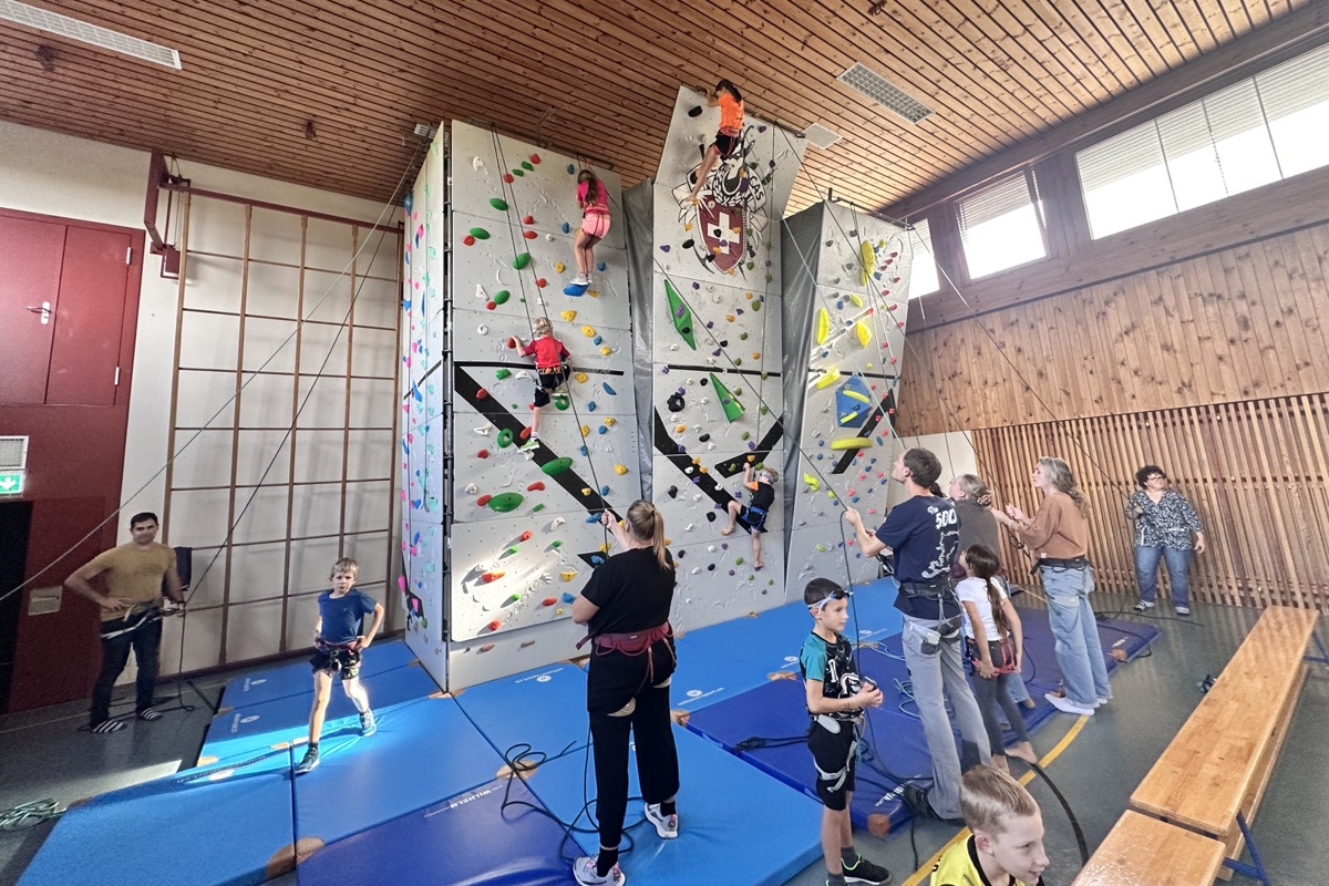 Es gab vier Wände mit verschiedenen Schwierigkeitsgraden.