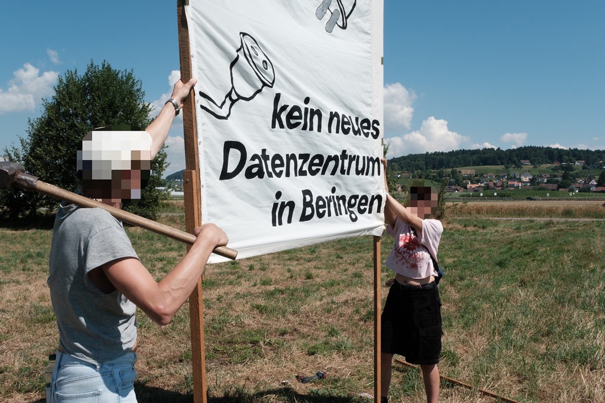 Aktivisten protestierten gegen das geplante Datenzentrum – ihr Camp wurde in Benken geräumt.