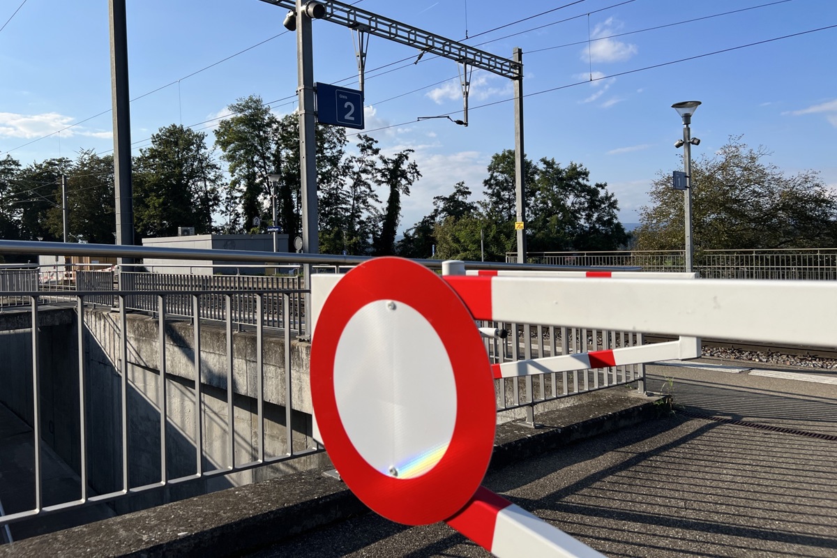 Ein Fahrverbot für das Perron.