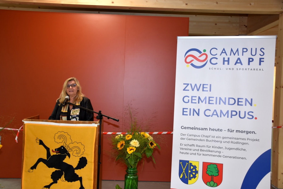 Schaffhausens Regierungspräsidentin Cornelia Stamm Hurter brachte in ihrer Rede das besondere Dorf- und Vereinsleben im unteren Kantonsteil zum Ausdruck. 
