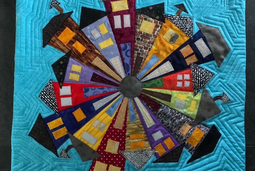 2510 19 Häuser Quilt Cs9